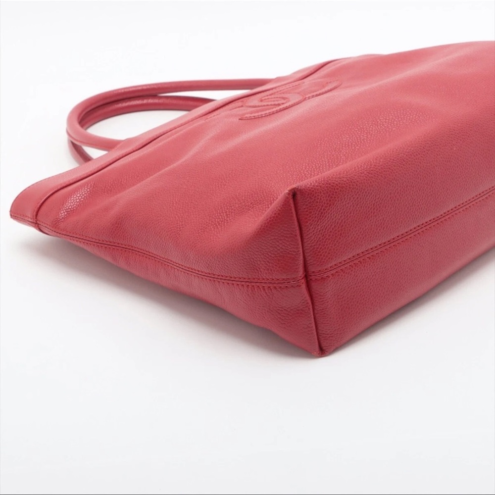 CHANEL Caviar Red Tote Bag - Picture 9 of 14